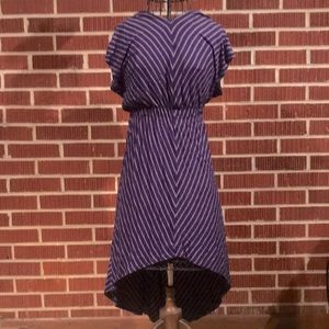 (Mossimo) Navy and Brown High Low Dress